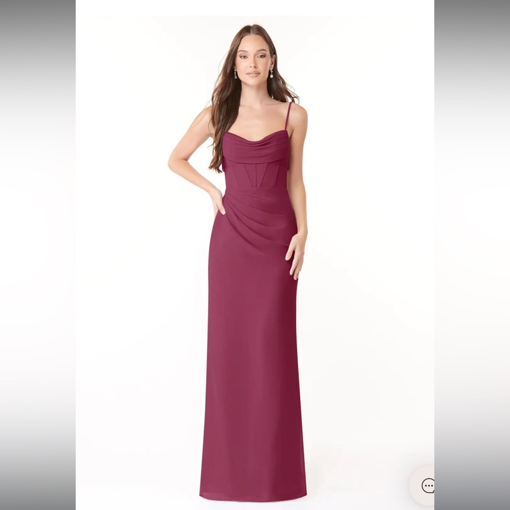 AZAZIE Mai Sheath Pleated Chiffon Dress